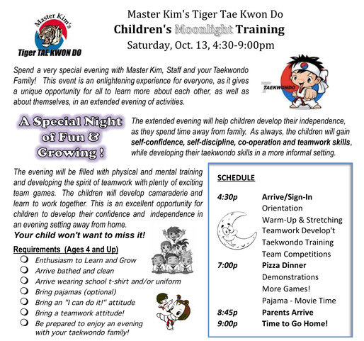 Moonlight Training Flier